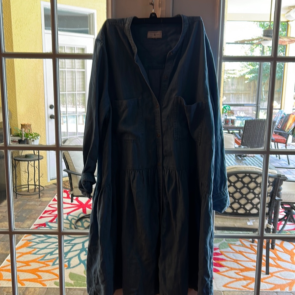 8070 Lou Grey blue jean women’s dress XL